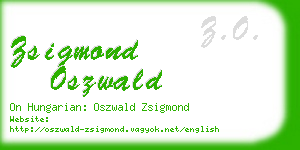 zsigmond oszwald business card